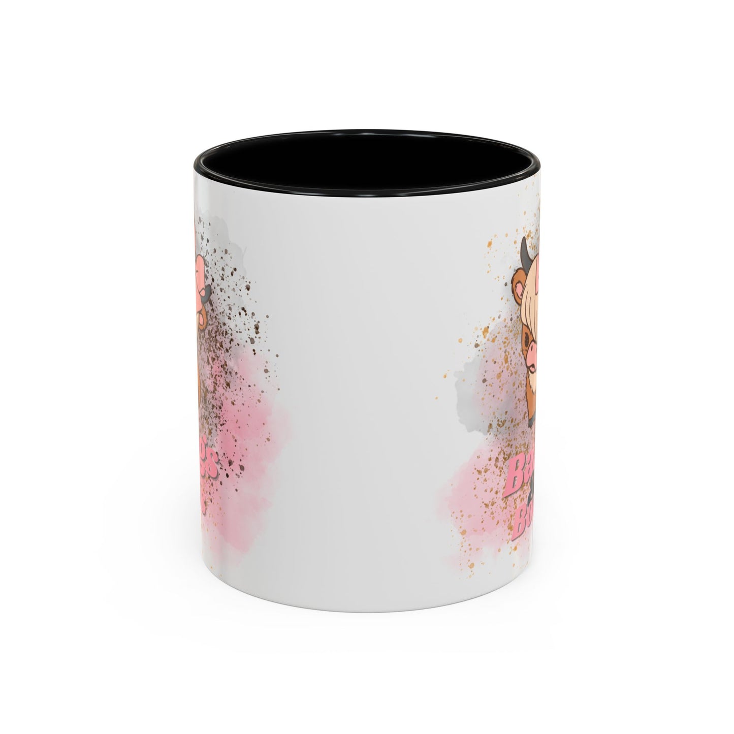 Bangs & Bows Coffee Mug - Cute Cow Design for Animal Lovers