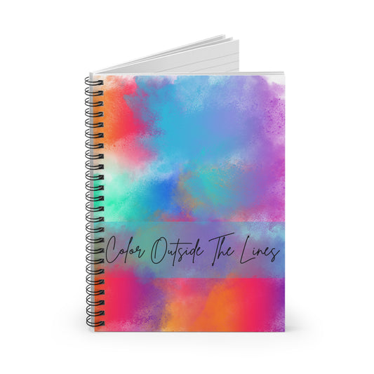 Color Outside the Lines Spiral Notebook - Vibrant & Inspirational Journal