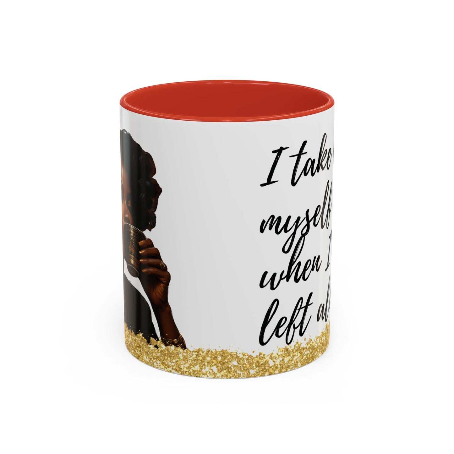 Mug - African American Woman Saying 'Best Cared For When Left Alone'