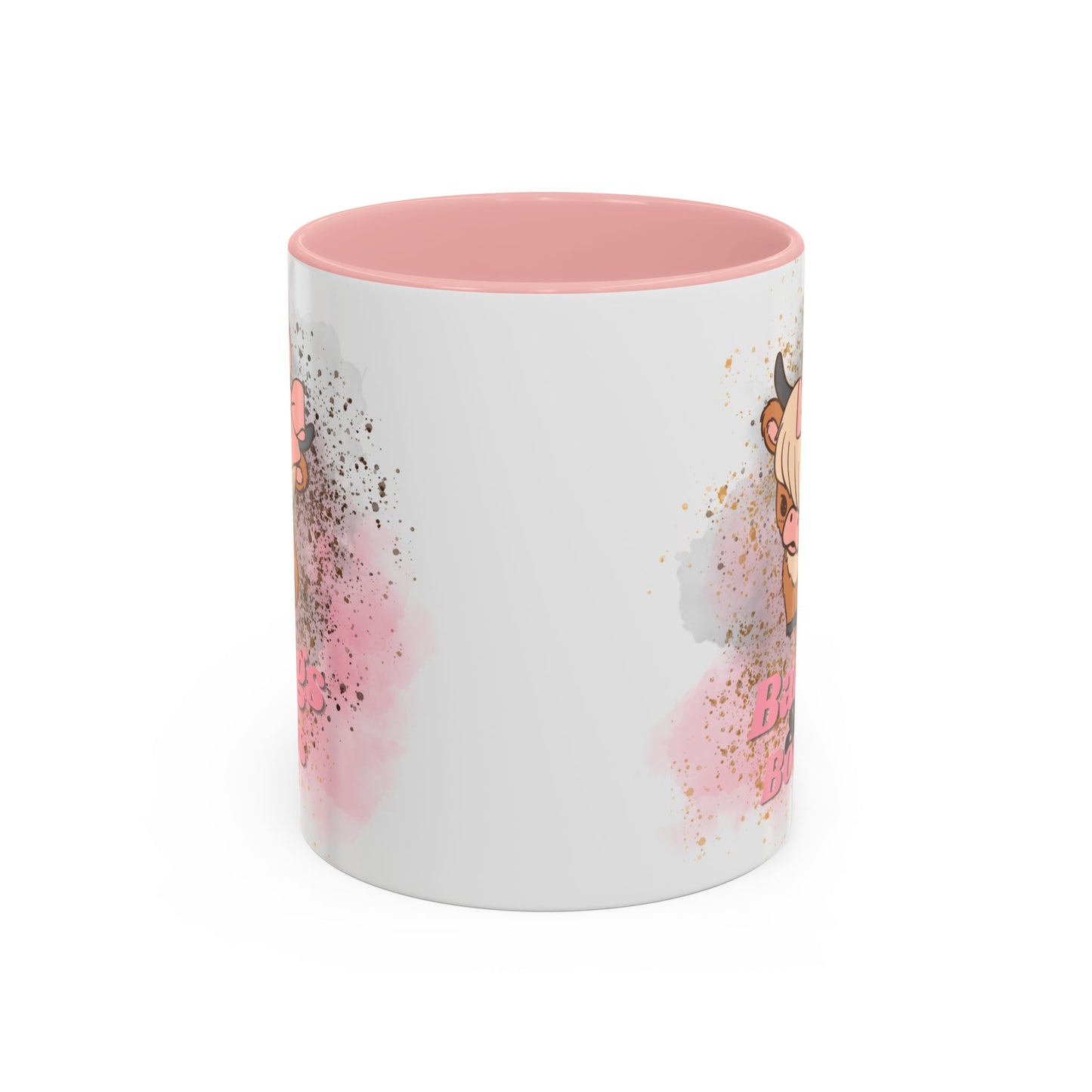 Bangs & Bows Coffee Mug - Cute Cow Design for Animal Lovers