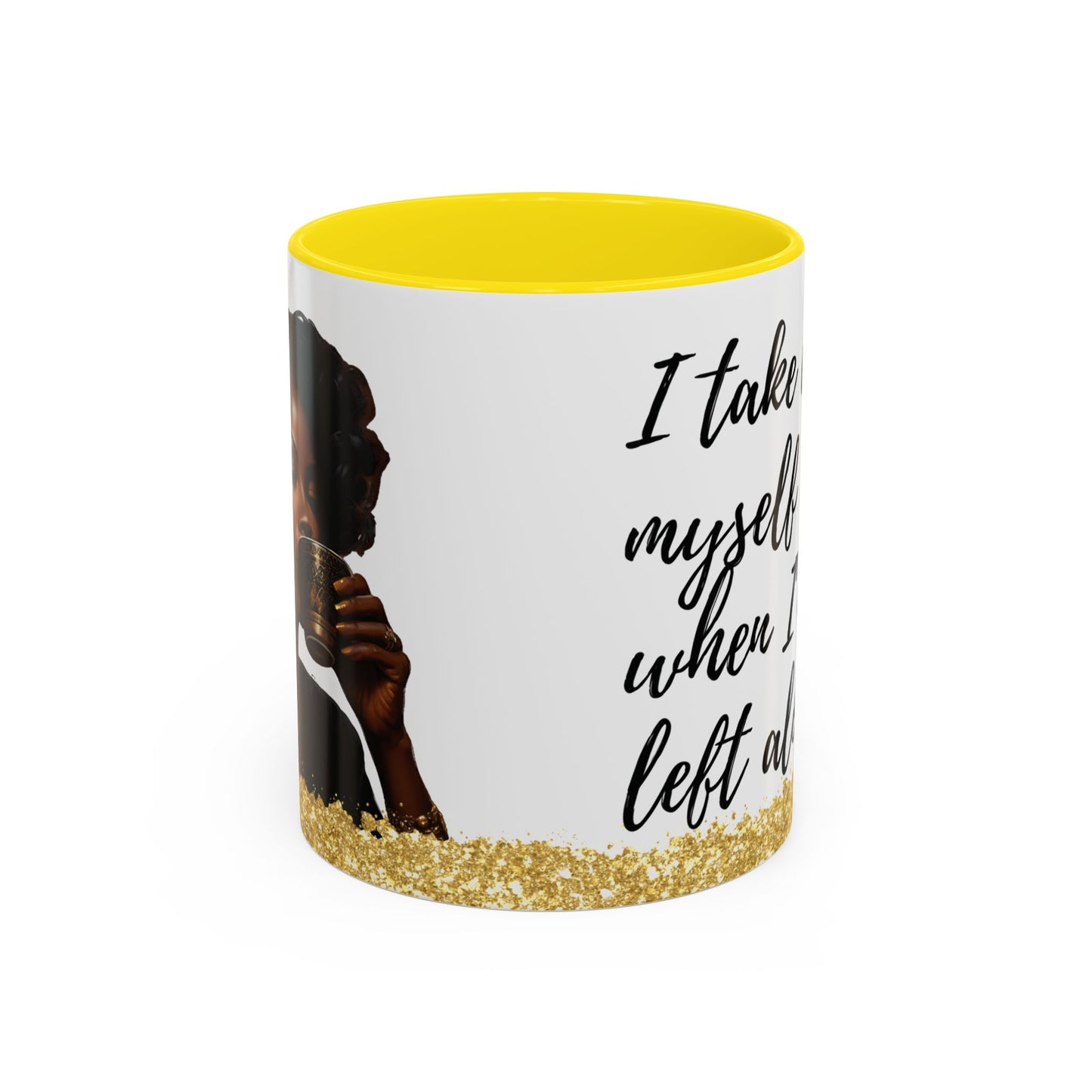 Mug - African American Woman Saying 'Best Cared For When Left Alone'