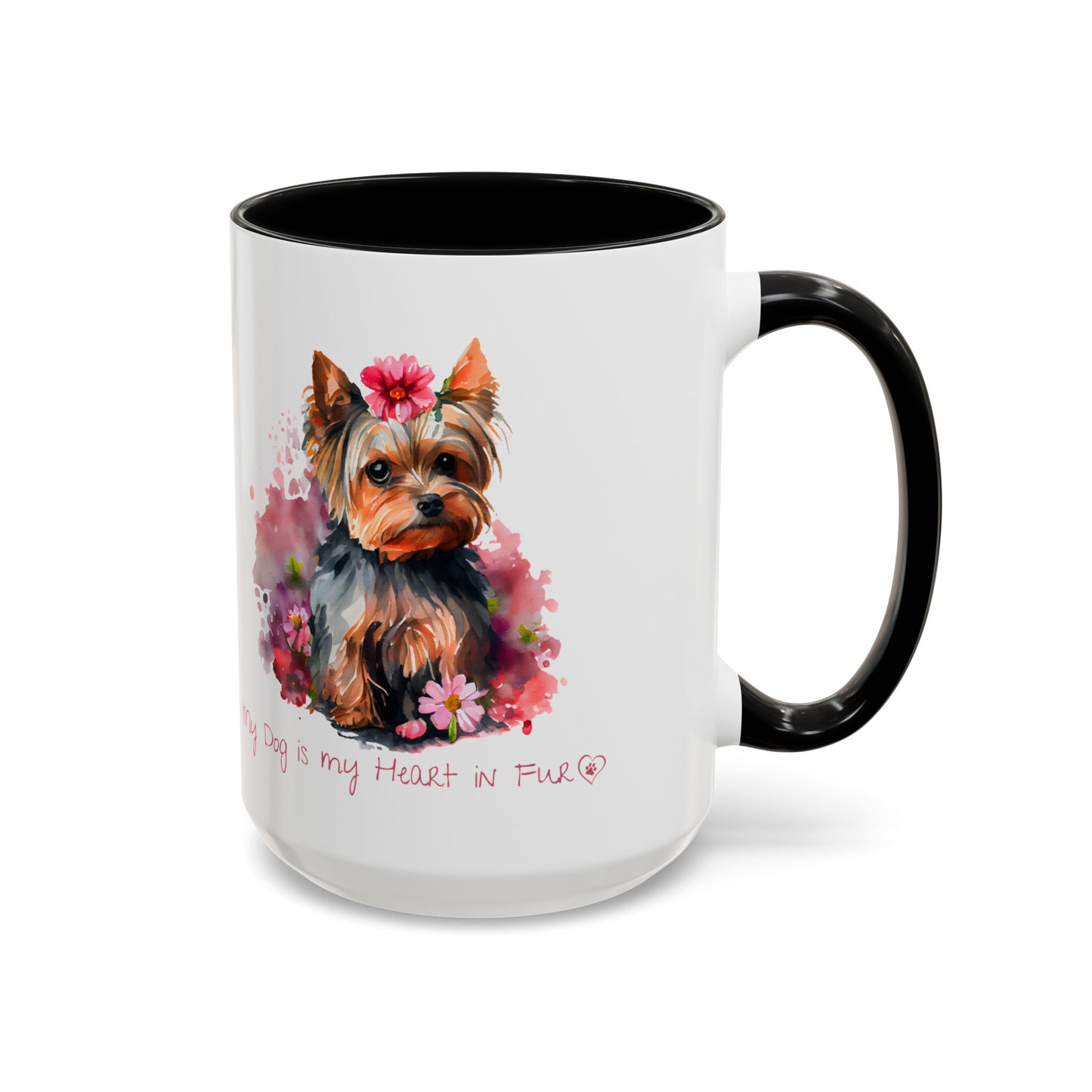 My Dog is My Heart in Fur Coffee Mug - Cute Pet Lover Mug, 11/15oz Accent Cup