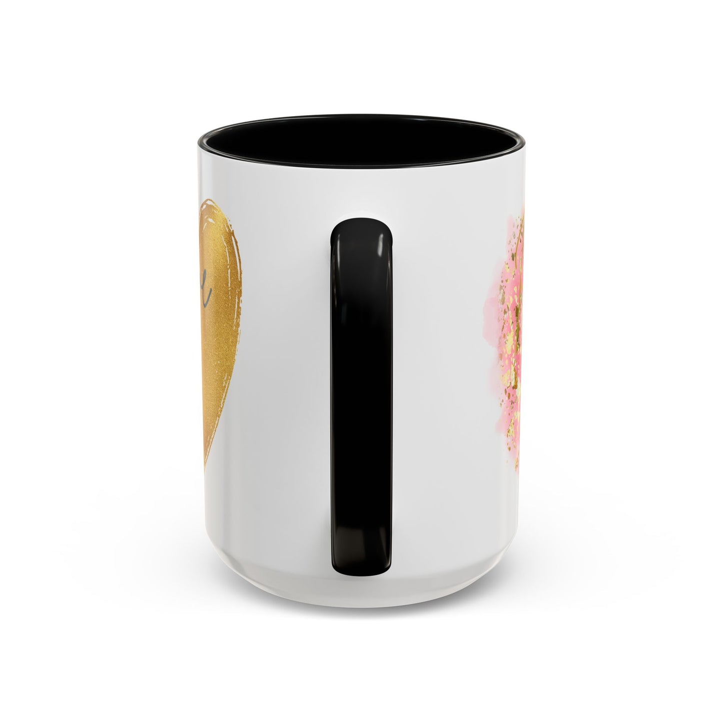 Gold Heart Love Accent Coffee Mug - Perfect Gift for Tea and Coffee Lovers
