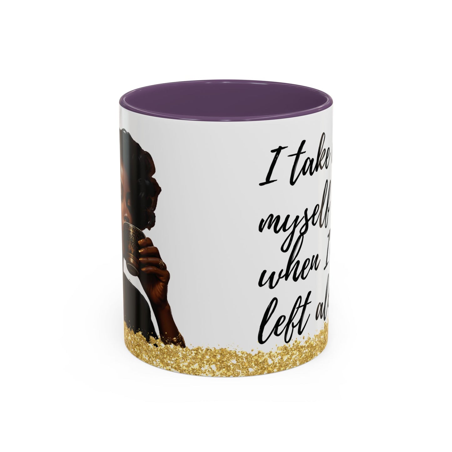 Mug - African American Woman Saying 'Best Cared For When Left Alone'