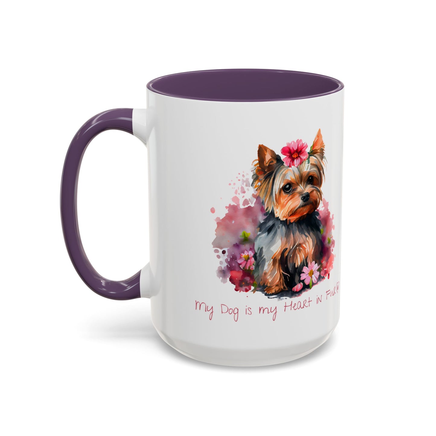 My Dog is My Heart in Fur Coffee Mug - Cute Pet Lover Mug, 11/15oz Accent Cup