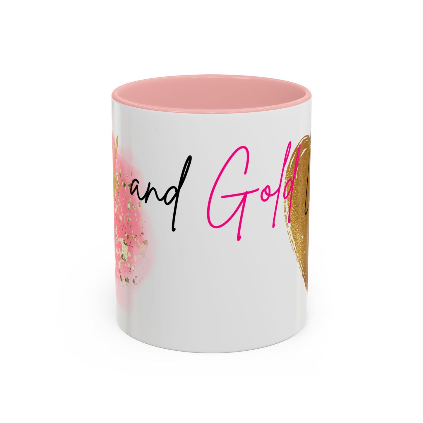 Gold Heart Love Accent Coffee Mug - Perfect Gift for Tea and Coffee Lovers