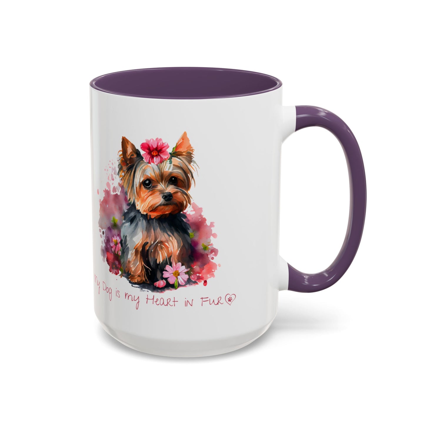 My Dog is My Heart in Fur Coffee Mug - Cute Pet Lover Mug, 11/15oz Accent Cup