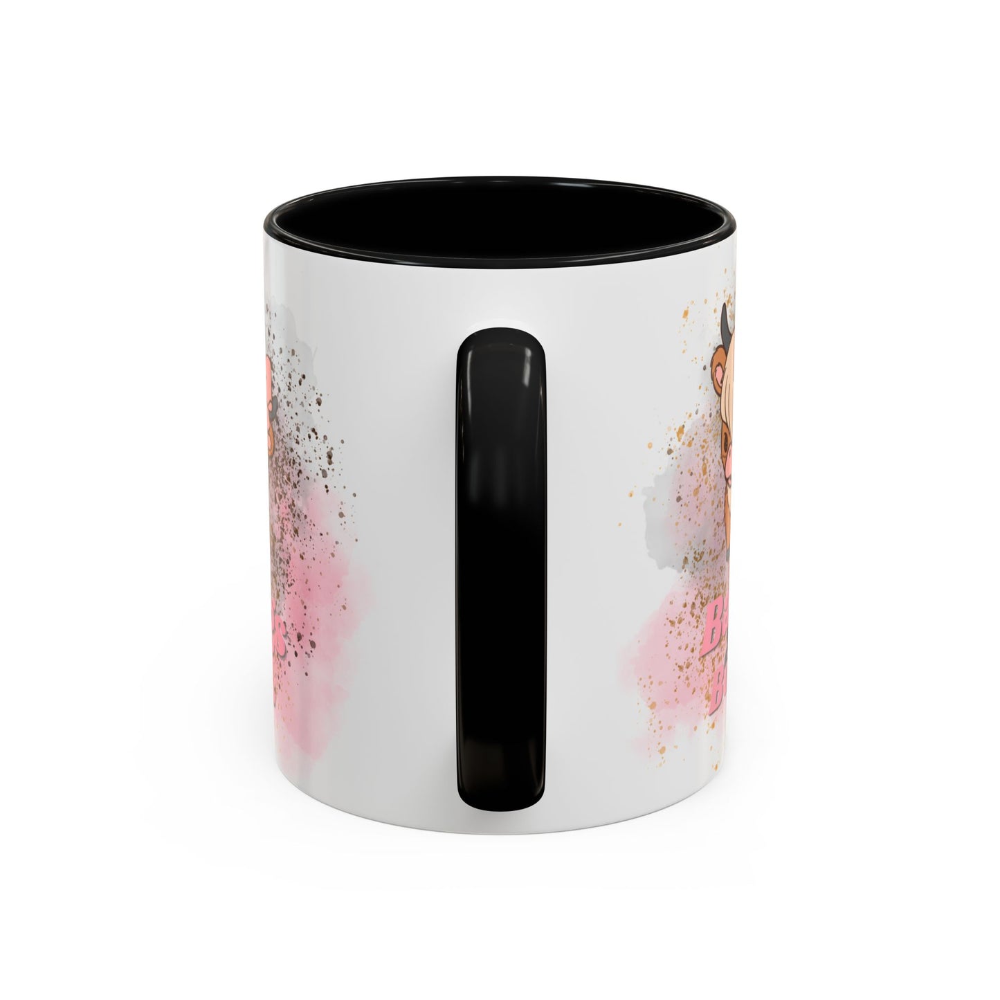 Bangs & Bows Coffee Mug - Cute Cow Design for Animal Lovers