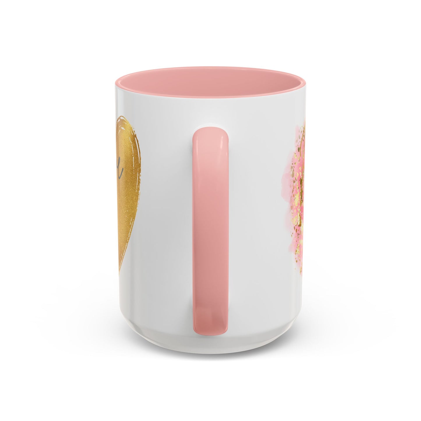 Gold Heart Love Accent Coffee Mug - Perfect Gift for Tea and Coffee Lovers