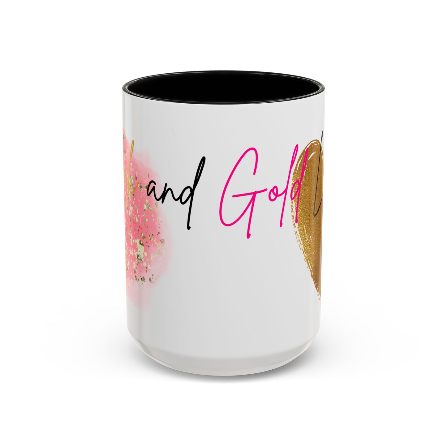 Gold Heart Love Accent Coffee Mug - Perfect Gift for Tea and Coffee Lovers