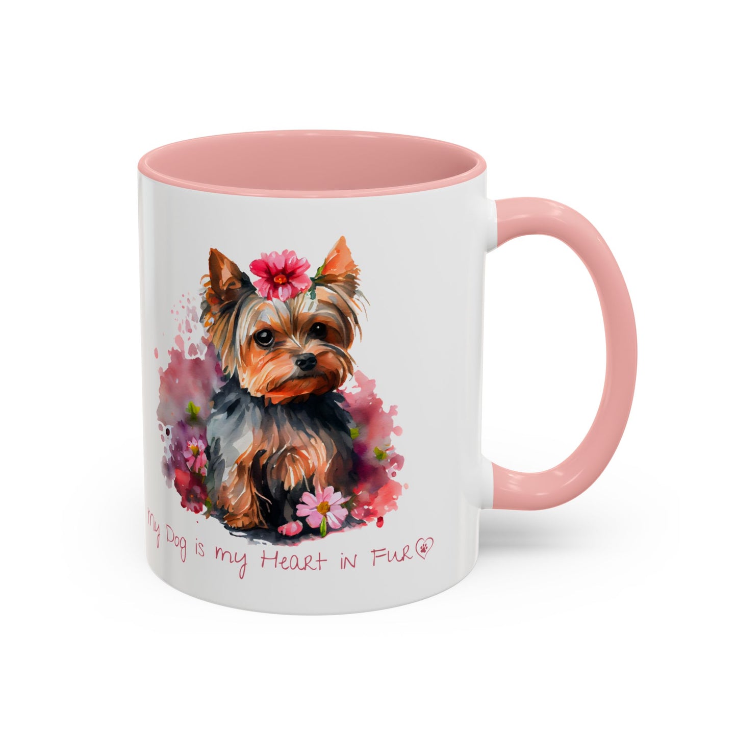 My Dog is My Heart in Fur Coffee Mug - Cute Pet Lover Mug, 11/15oz Accent Cup