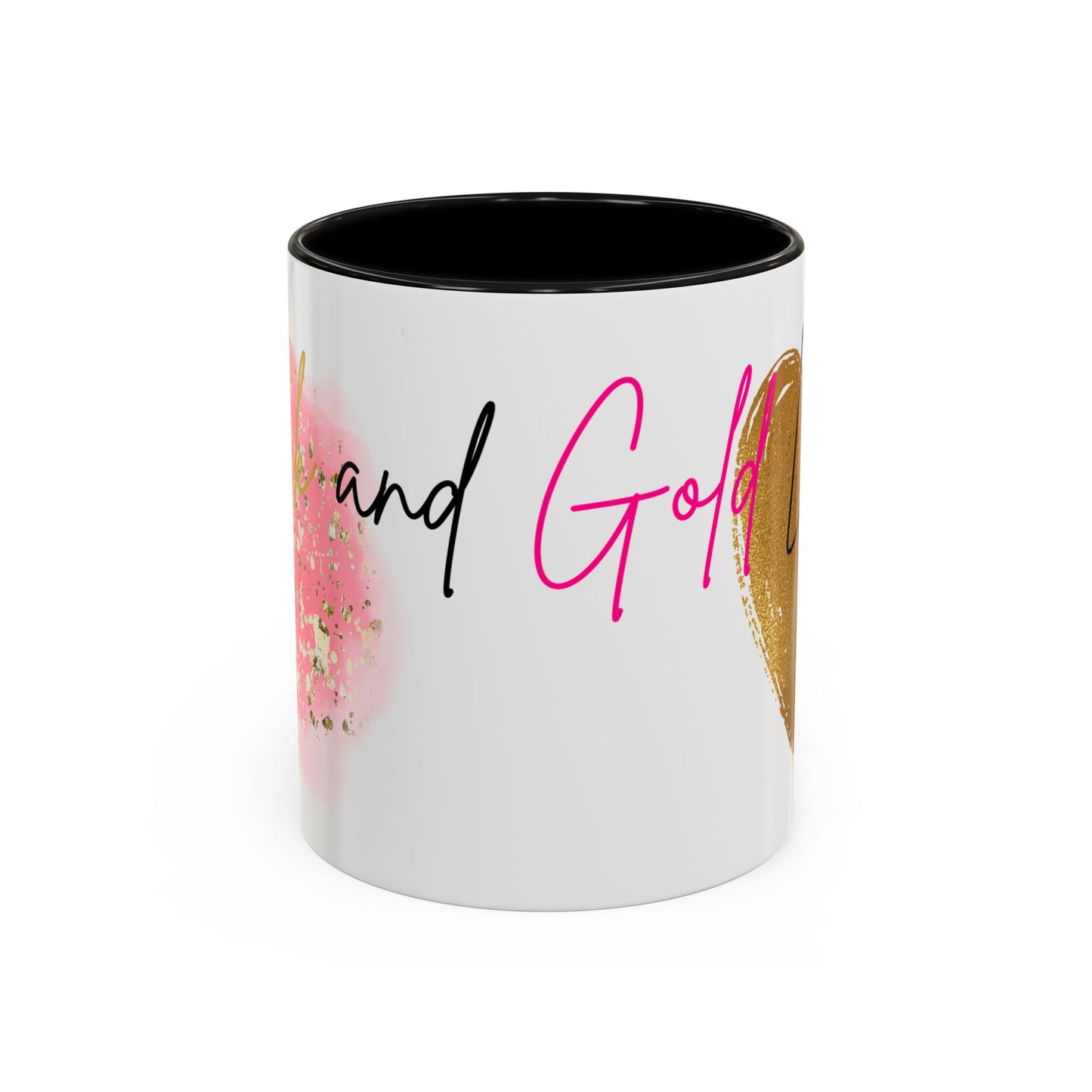 Gold Heart Love Accent Coffee Mug - Perfect Gift for Tea and Coffee Lovers