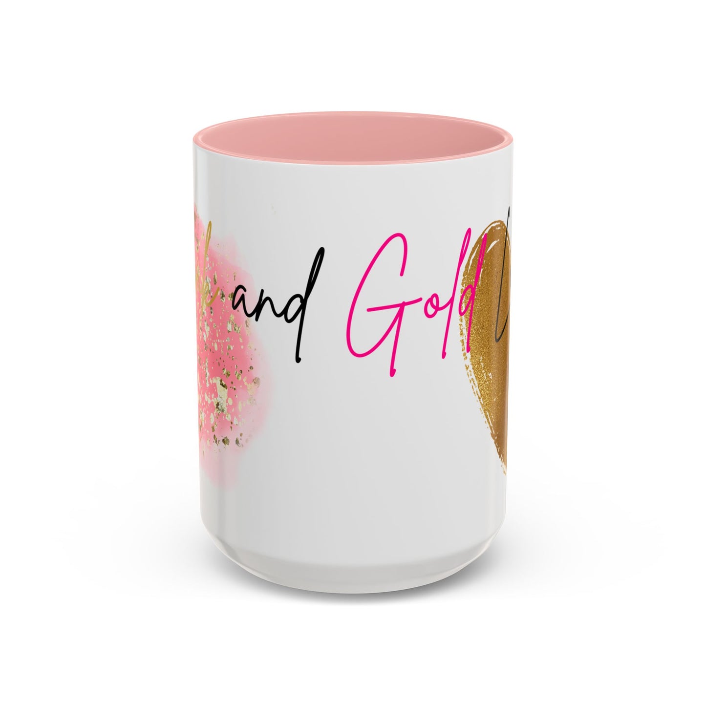 Gold Heart Love Accent Coffee Mug - Perfect Gift for Tea and Coffee Lovers