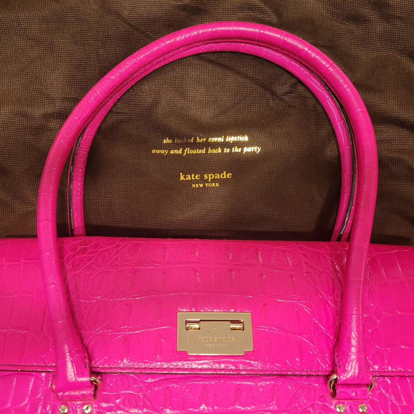 Hot Pink and Gold accent Kate Spade