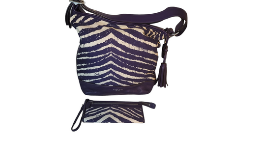 Purple Zebra coach bag and wallet