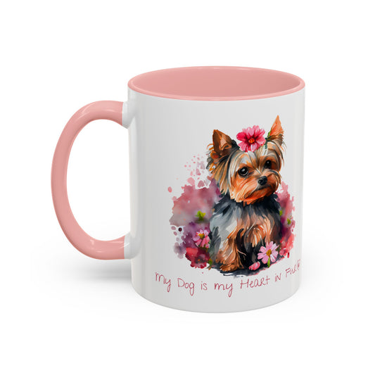 My Dog is My Heart in Fur Coffee Mug - Cute Pet Lover Mug, 11/15oz Accent Cup