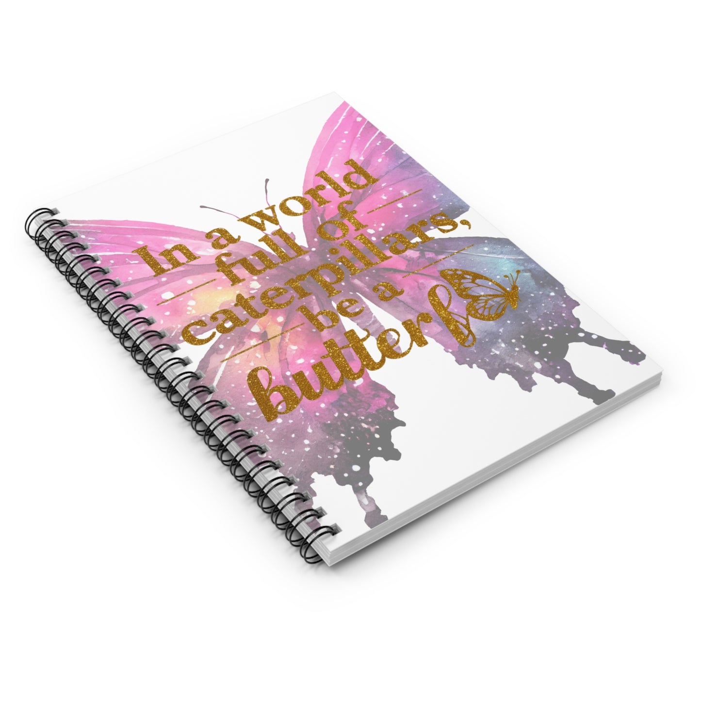 Motivational Spiral Notebook - Be a Butterfly Design | Inspirational Journal for Creativity and Growth