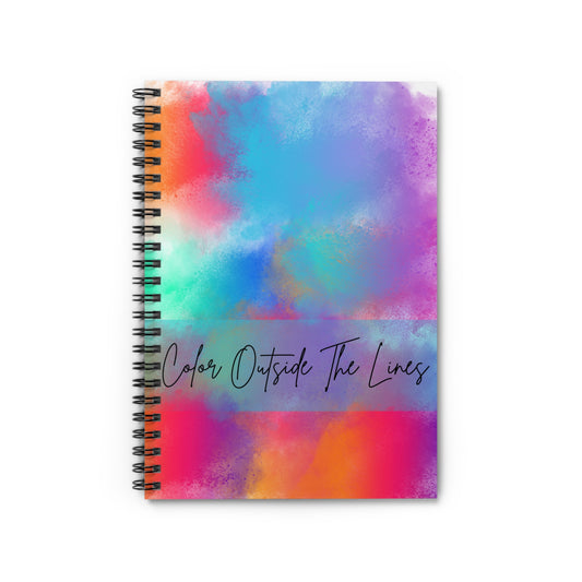 Color Outside the Lines Spiral Notebook - Vibrant & Inspirational Journal