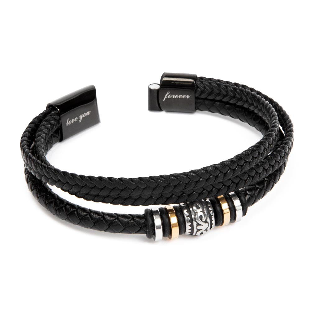 To My Dad - Love Forever Leather Bracelet